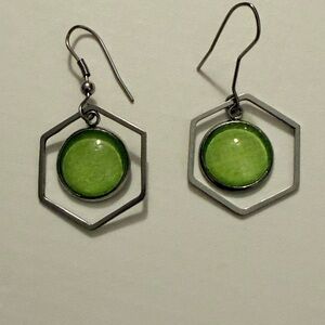 Stainless Steel Hand-painted Earrings